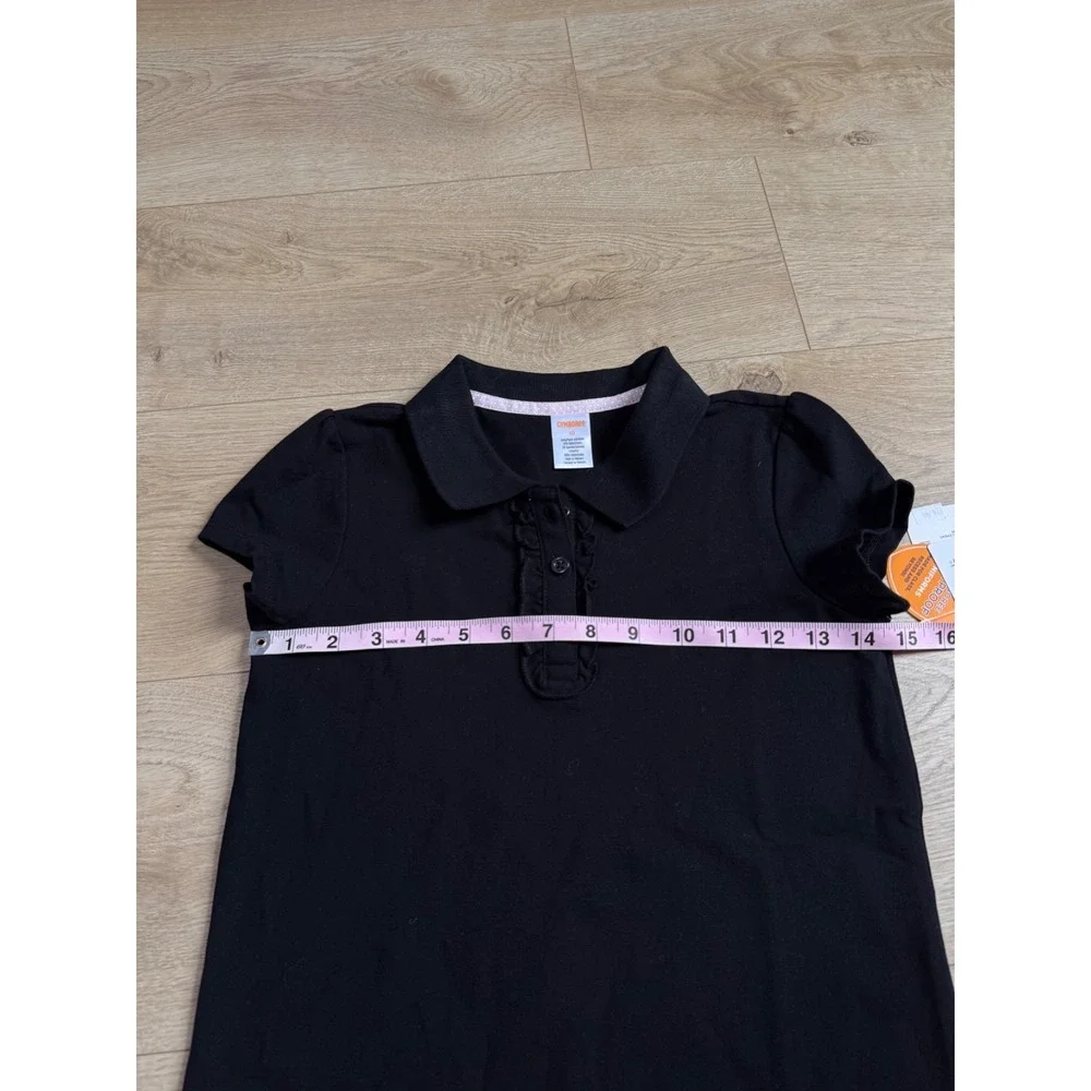 NWT Girls‎ Kid Gymboree playproof uniforms nanotex short sleeve polo black sz 10